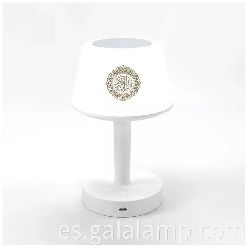 Elegante altavoz Bluetooth con recitación del Corán y luz de la noche blanda del Corán
